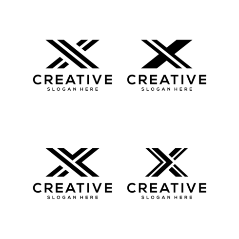 Set Of Initial Letter X Logo Vector Design.