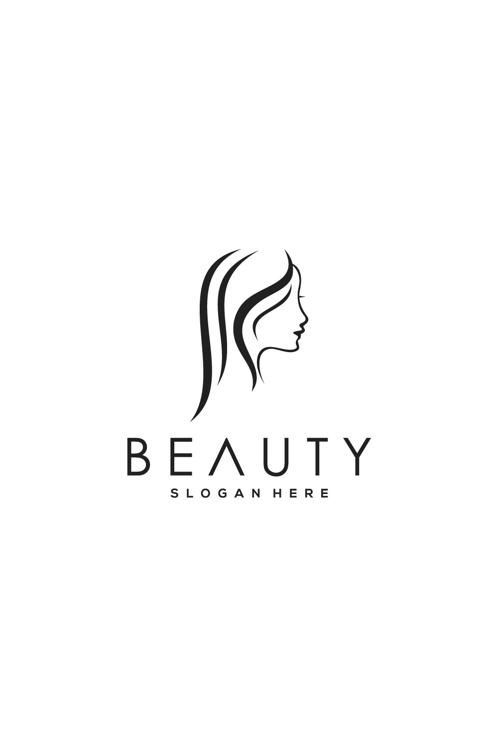 Beauty Woman Face Logo Vector Design - Pinterest.