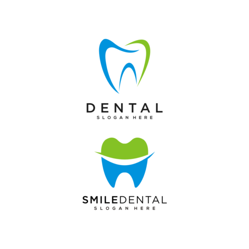 Set Of Dental Logo Vector Design.