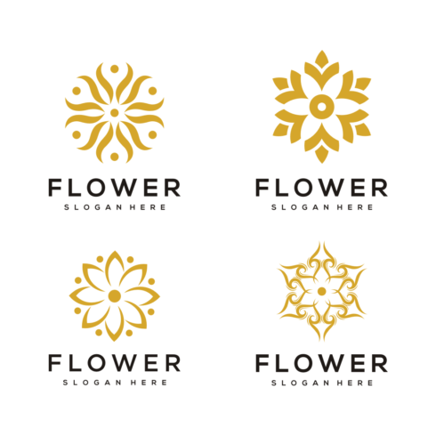 Preview image for creative Flower Nature Logo Design Vector.