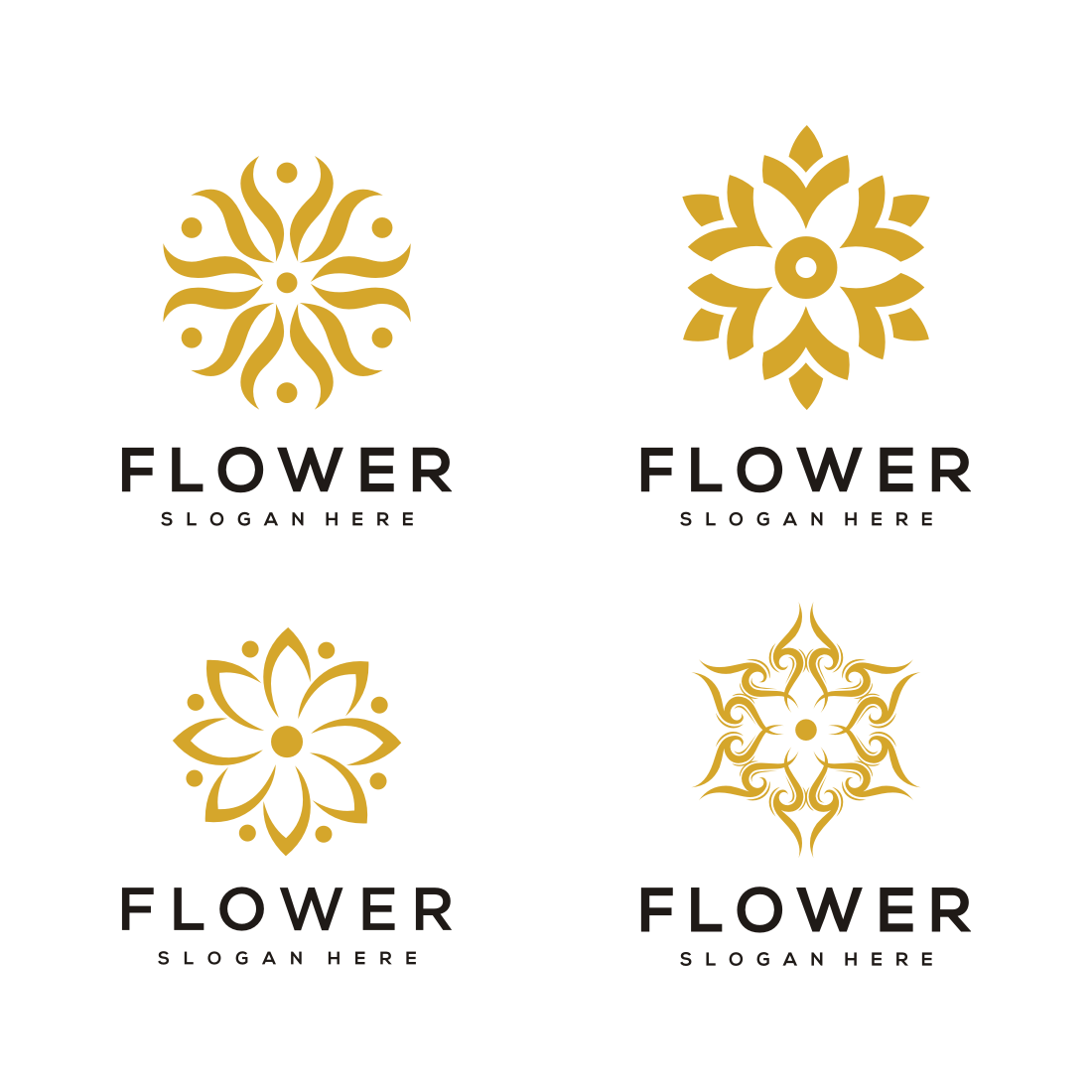 Flower Logo Vector Art Logo Template and Illustration Stock Illustration -  Illustration of boutique, graphic: 107269906