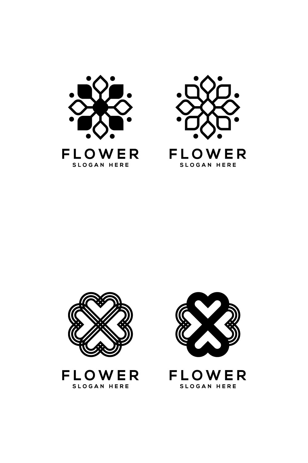 Flower Logo Design Vector Pinterest.
