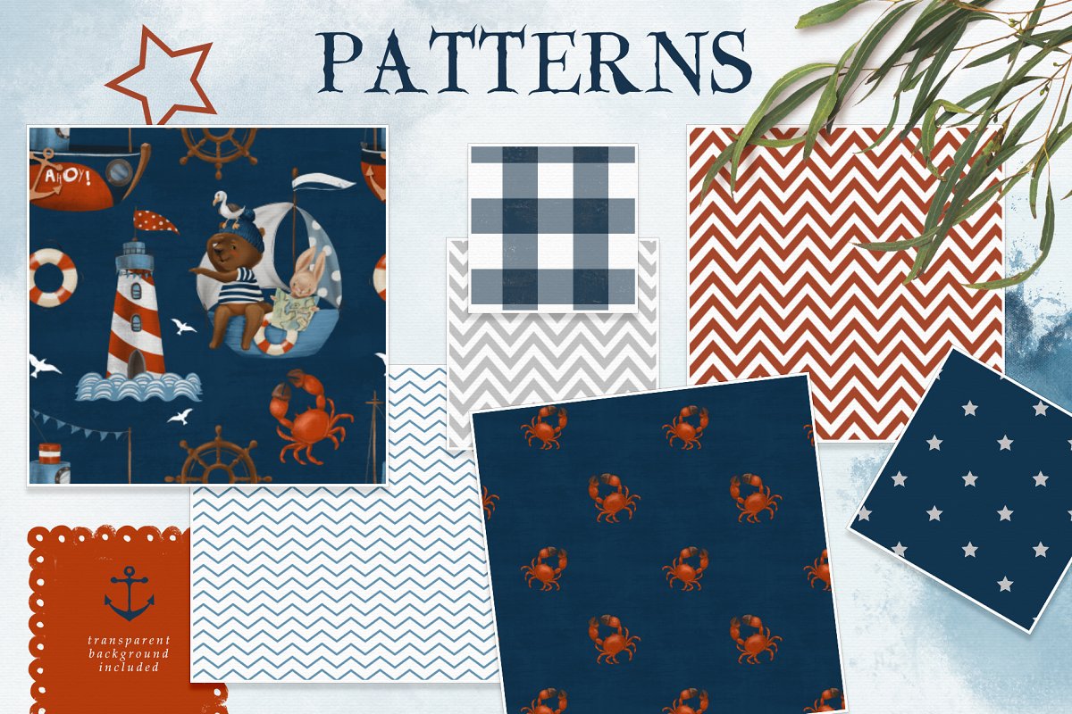 Sea Adventures bundle with themed patterns.