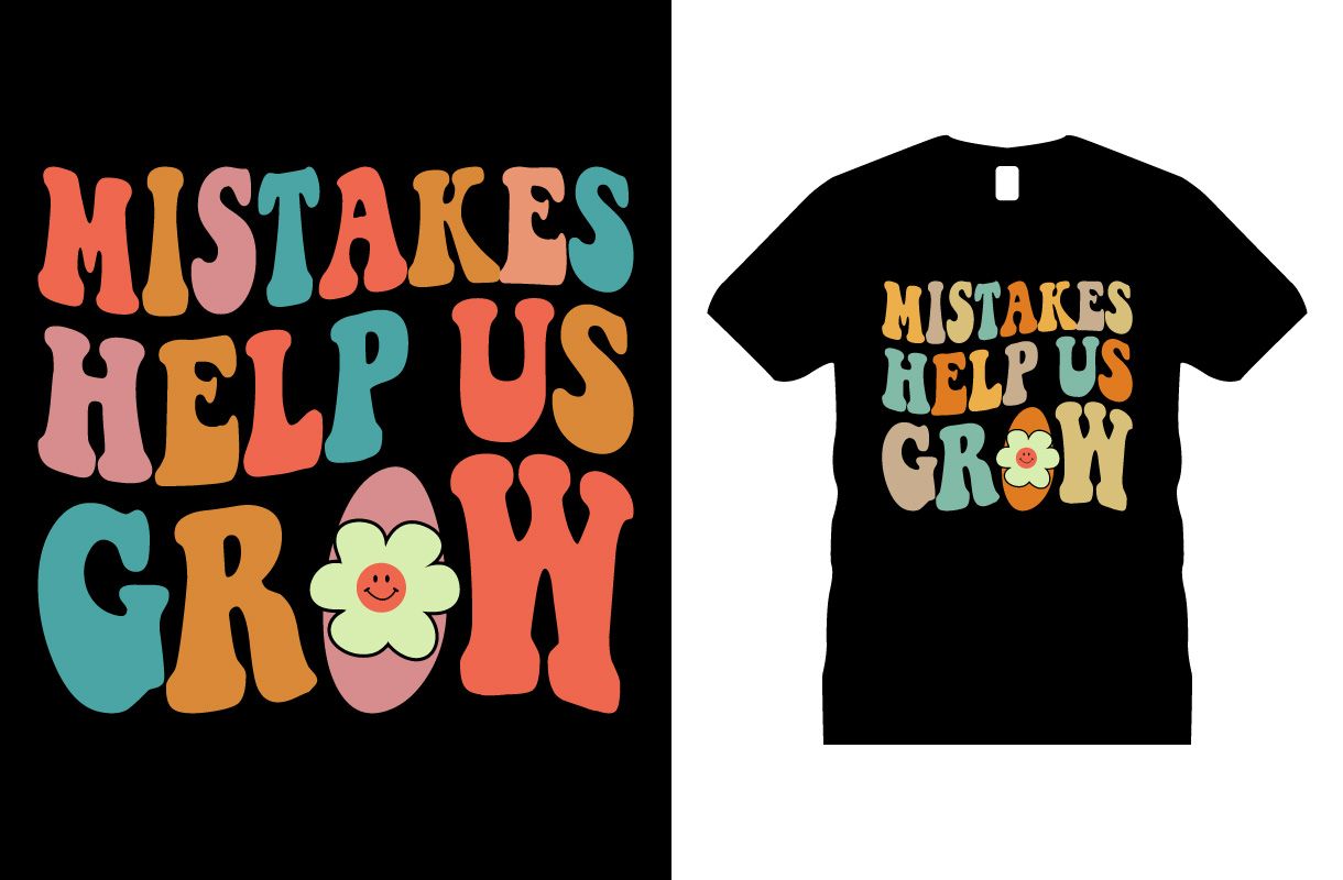 So cute lettering with flowers on a black t-shirt.