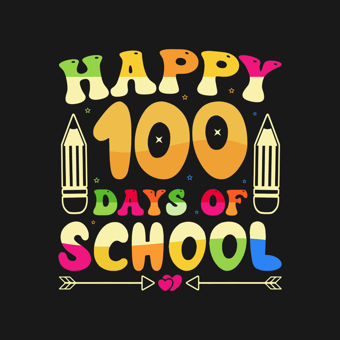 Image with enchanting inscription Welcome 100 Days Of School