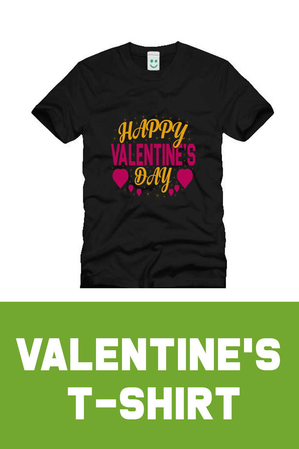 Valentine's T-shirt Pinterest image.