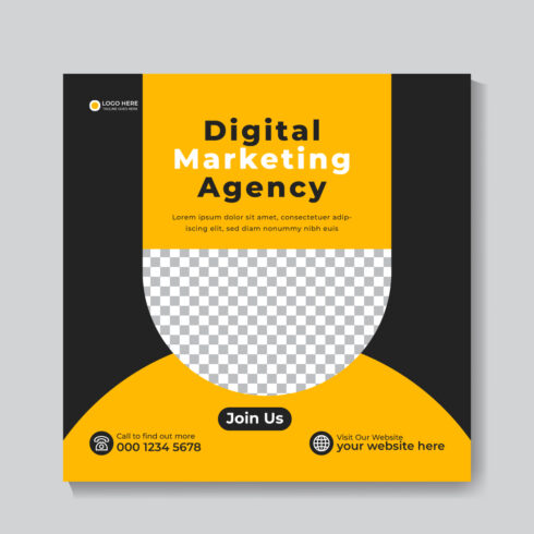 Corporate Modern Digital Marketing Social Media Post Design Template main cover