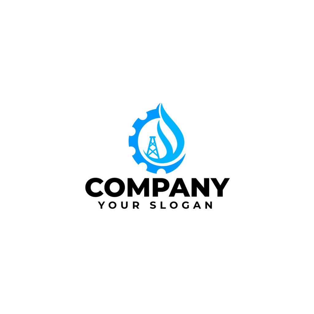 Mechanical Eco Drop Logo Design | MasterBundles