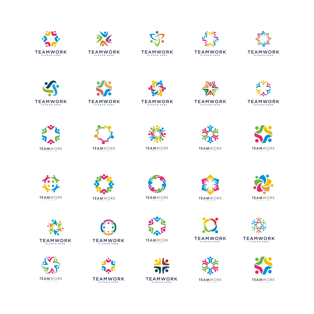 Teamwork Community People Logo Vector Design main cover