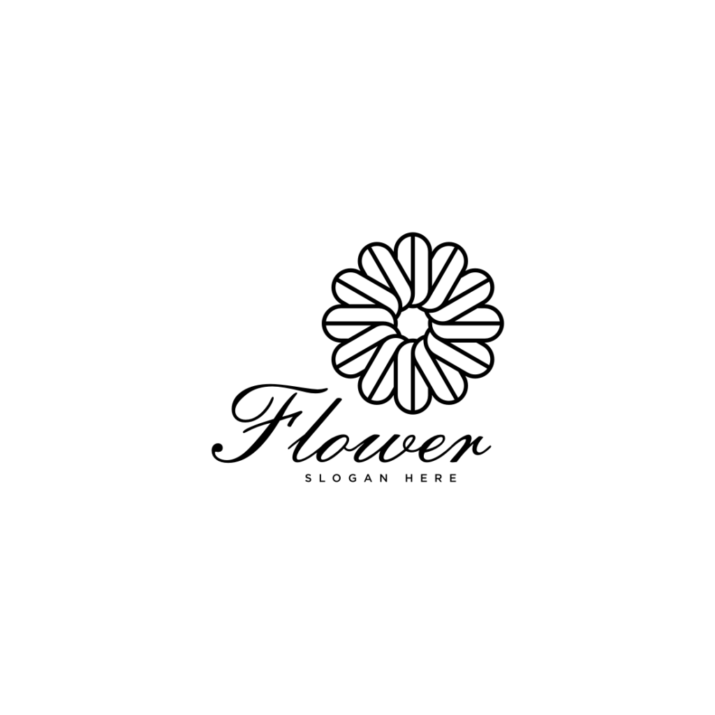 flower logo design vector | MasterBundles