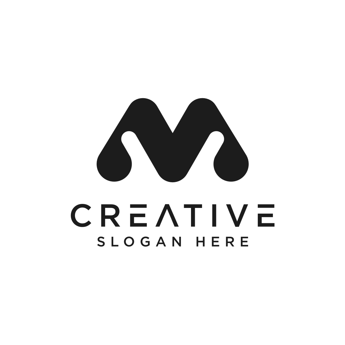 M logo design - logo design illustrator 