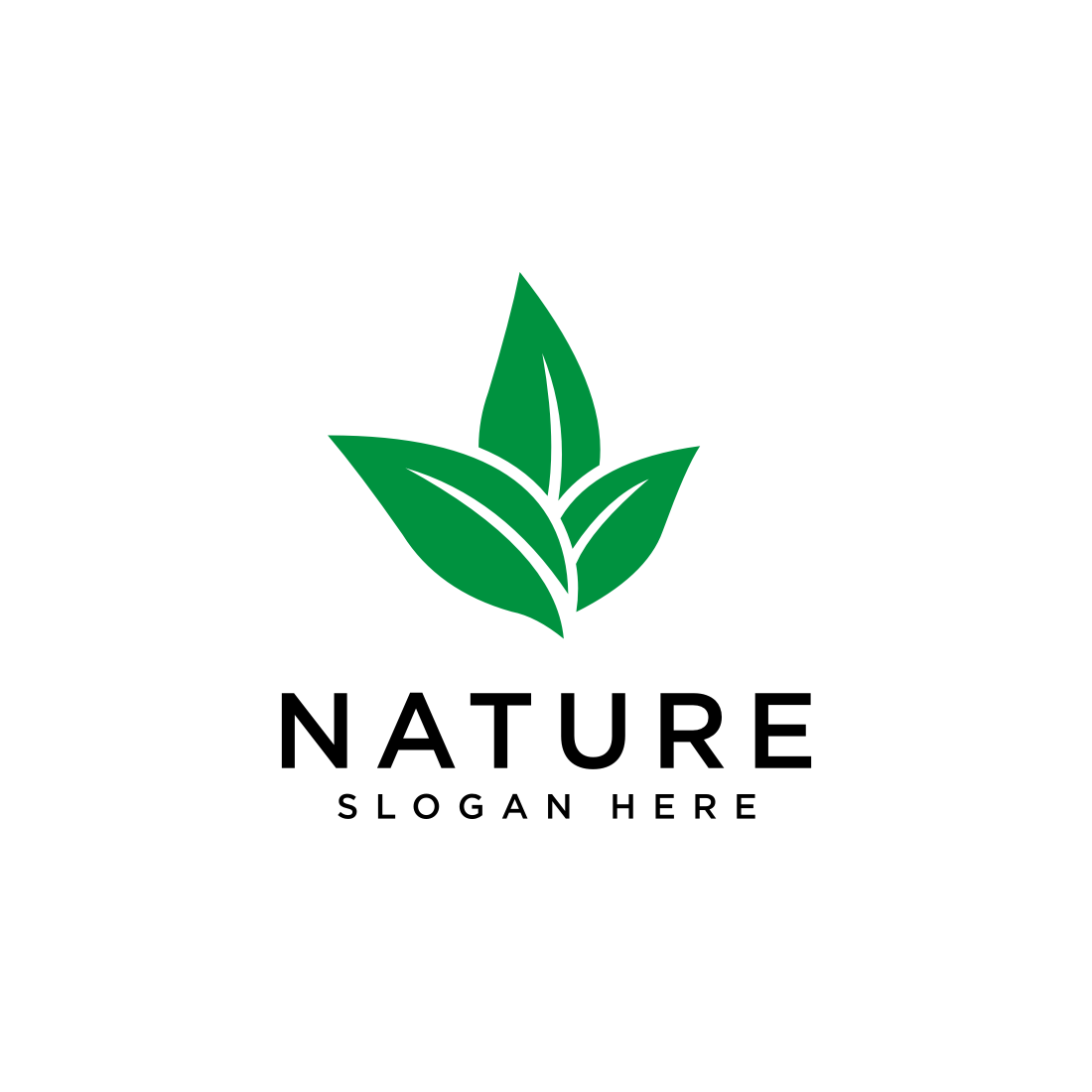 Nature leaf logo Royalty Free Vector Image - VectorStock