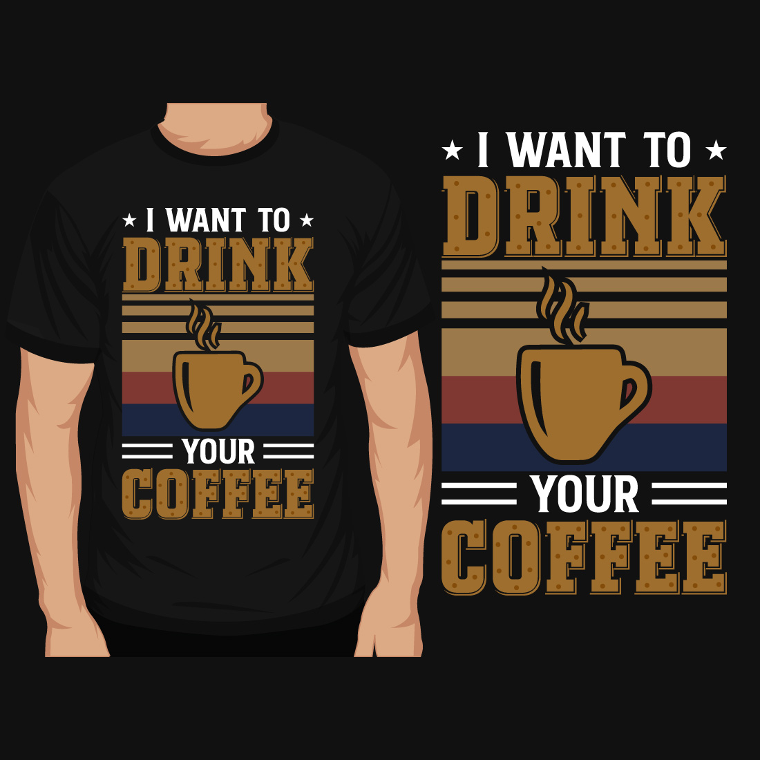 3 Coffee T-Shirt Designs Bundle cover