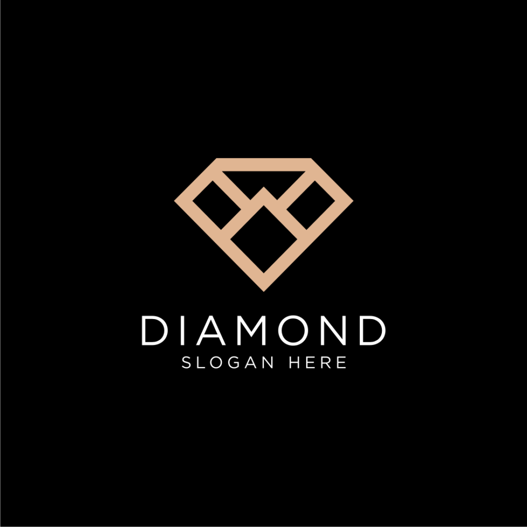 diamond shape logo design vector | MasterBundles