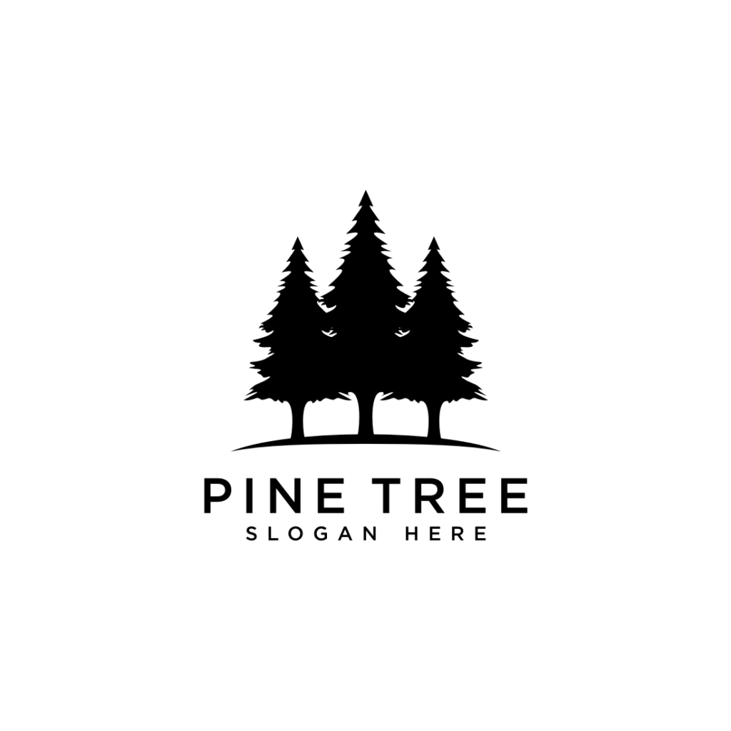 pine tree logo design vector | MasterBundles