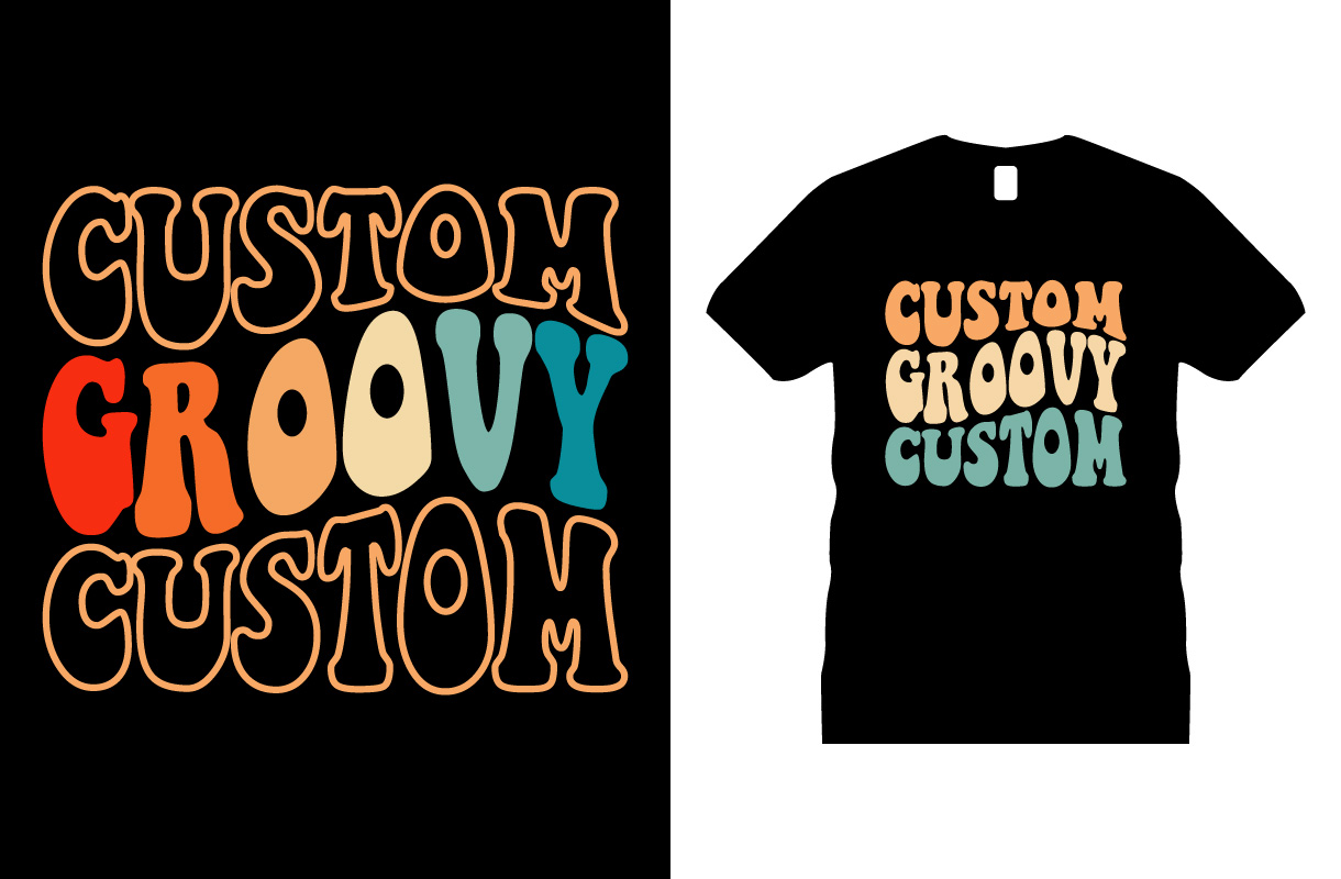 Turquoise and orange font for your t-shirt.