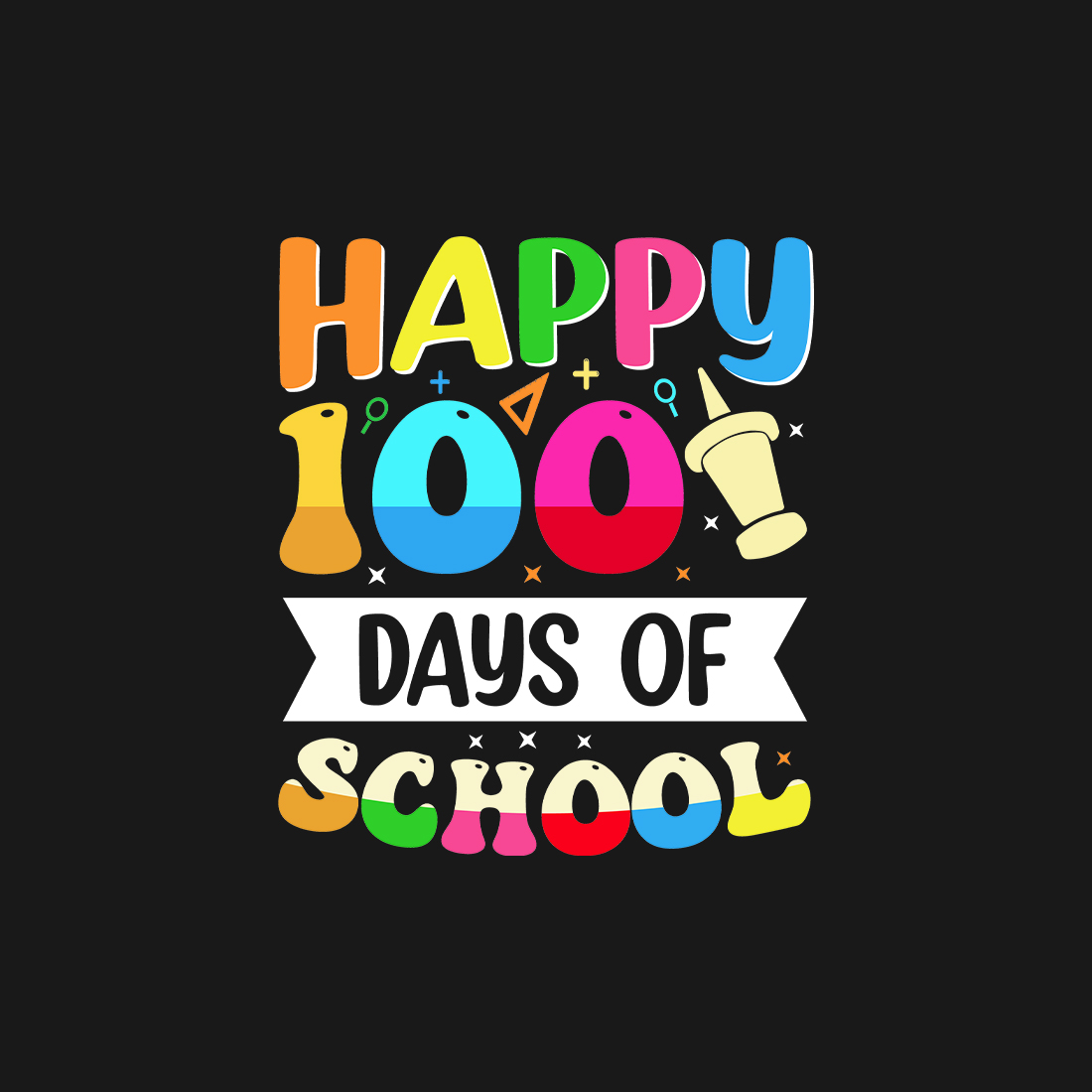 Image with an elegant inscription Welcome 100 Days Of School