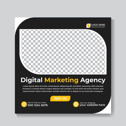 Corporate Modern Digital Marketing Social Media Post Design Template main cover