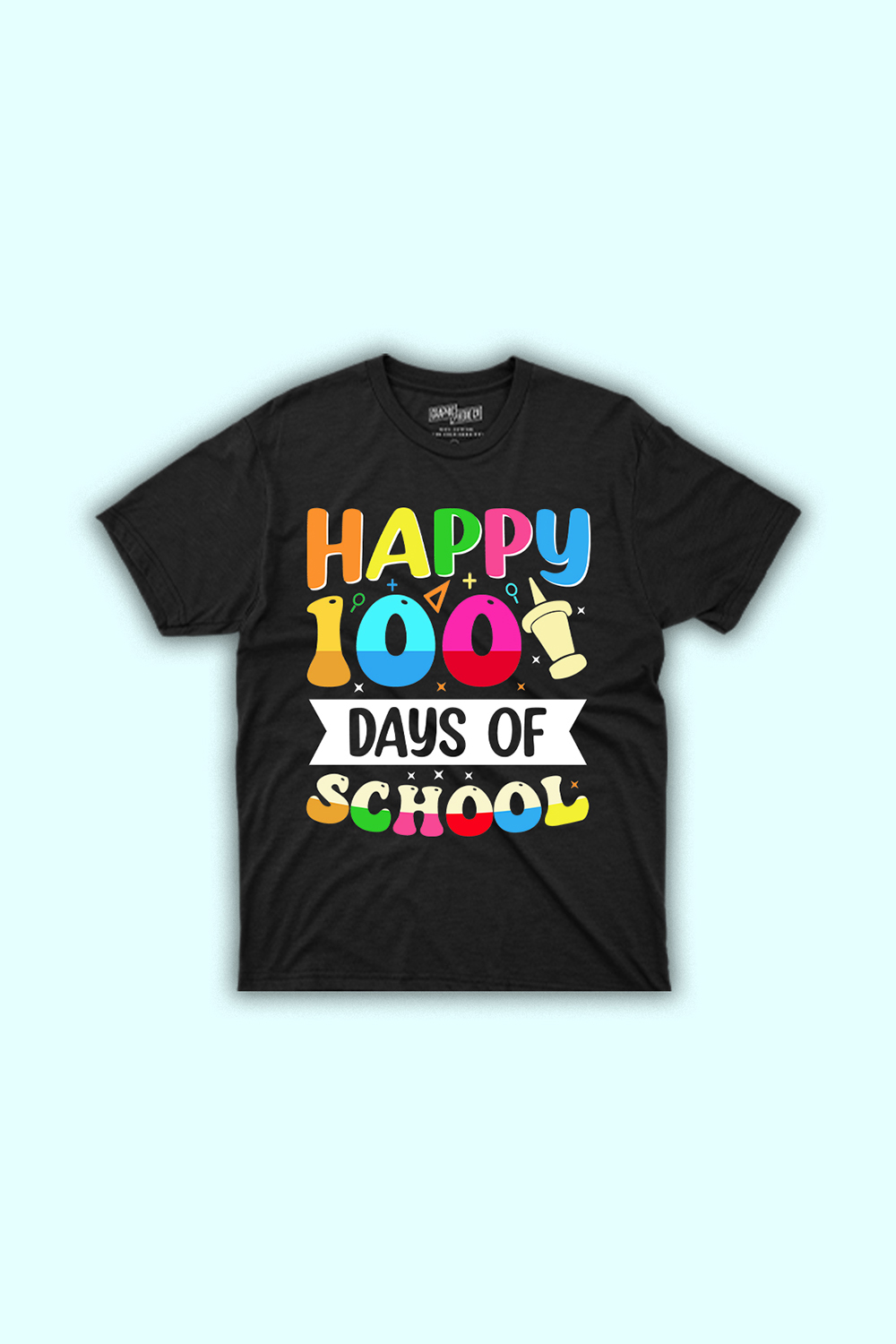 Image of a T-shirt with a unique inscription Welcome 100 Days Of School