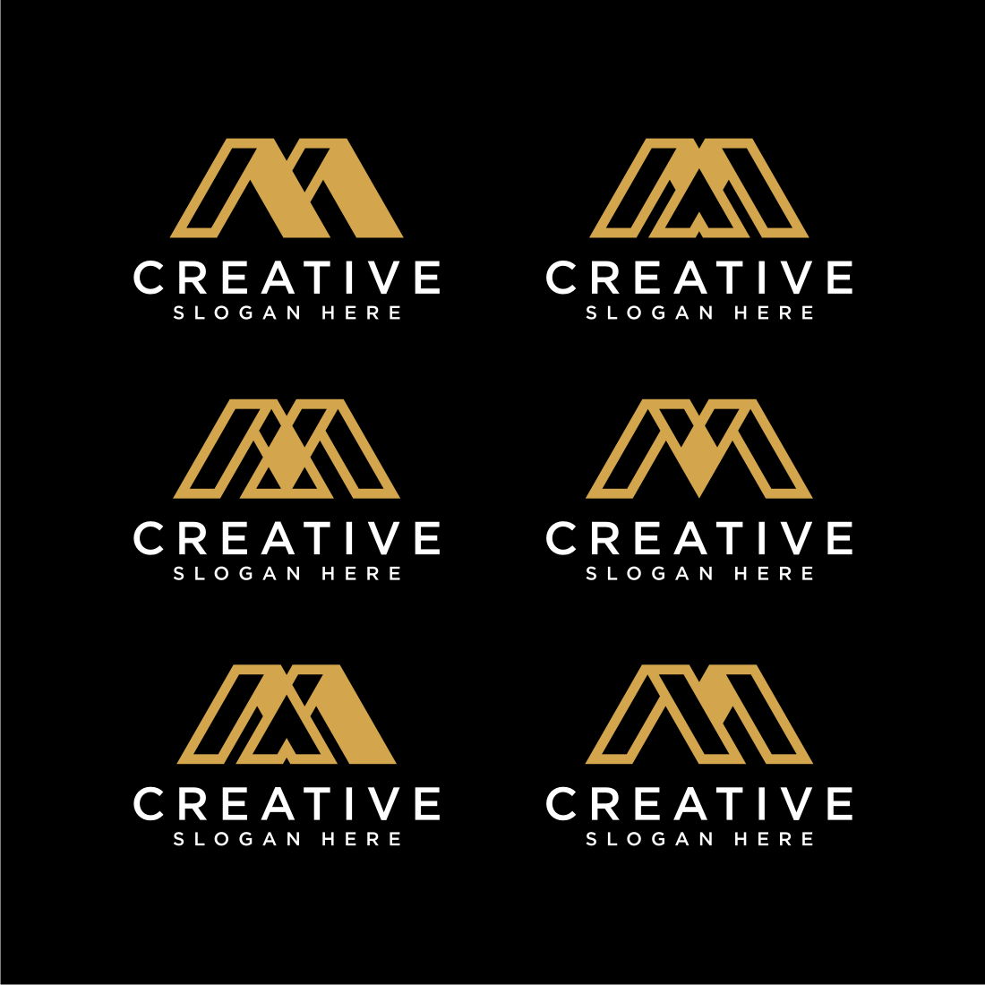 Set of elegant M Letter Monogram Logo Design, brand logo, corporate logo,  business logo 5152776 Vector Art at Vecteezy