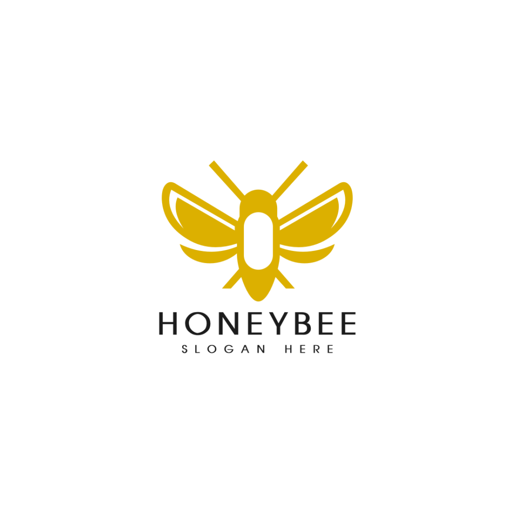 bee logo design vector | MasterBundles