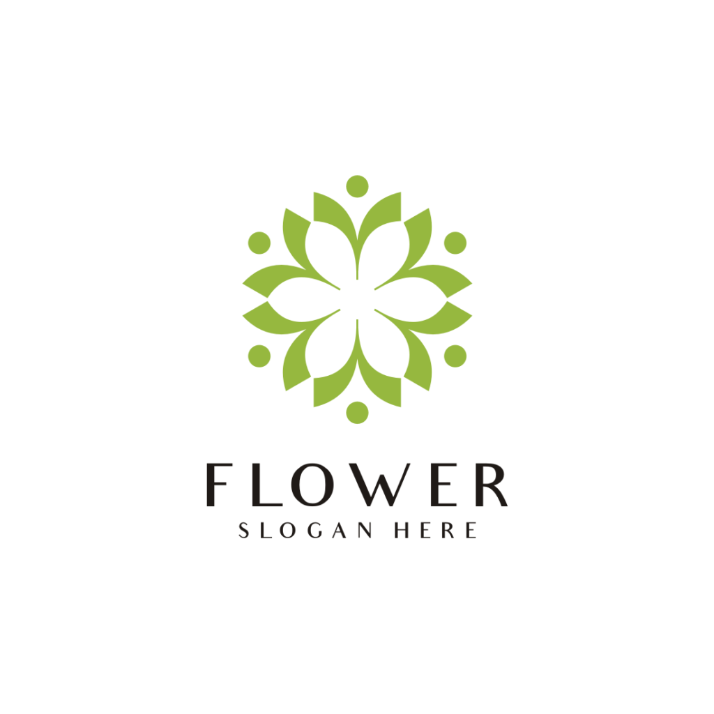 flower logo design vector | MasterBundles