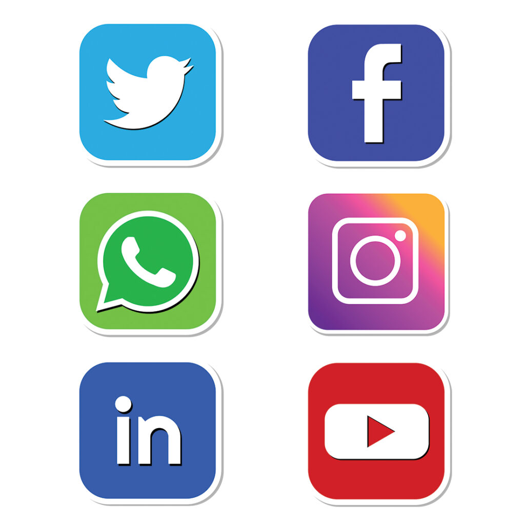 A set of social media icons | MasterBundles