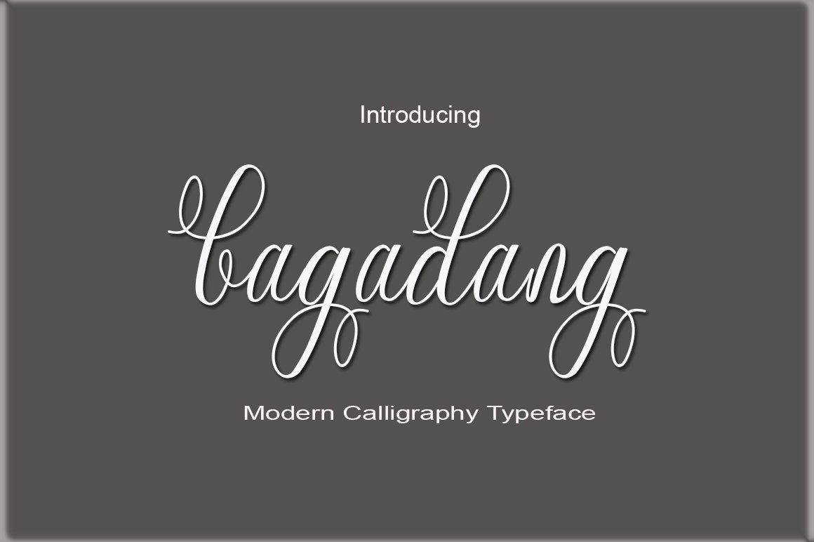 Gray cover with white calligraphy lettering "Bagadang".
