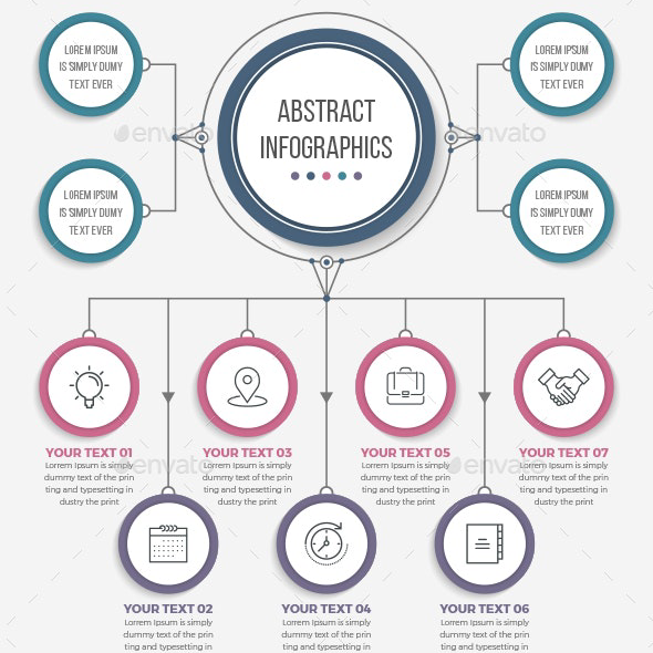 Abstract circle infographics main cover.