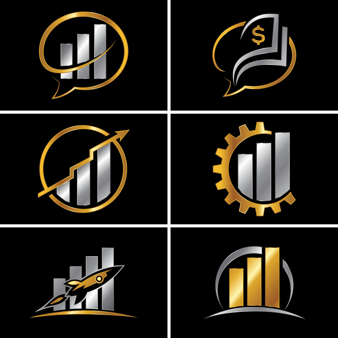 Finance and Accounting Logo Set main cover.