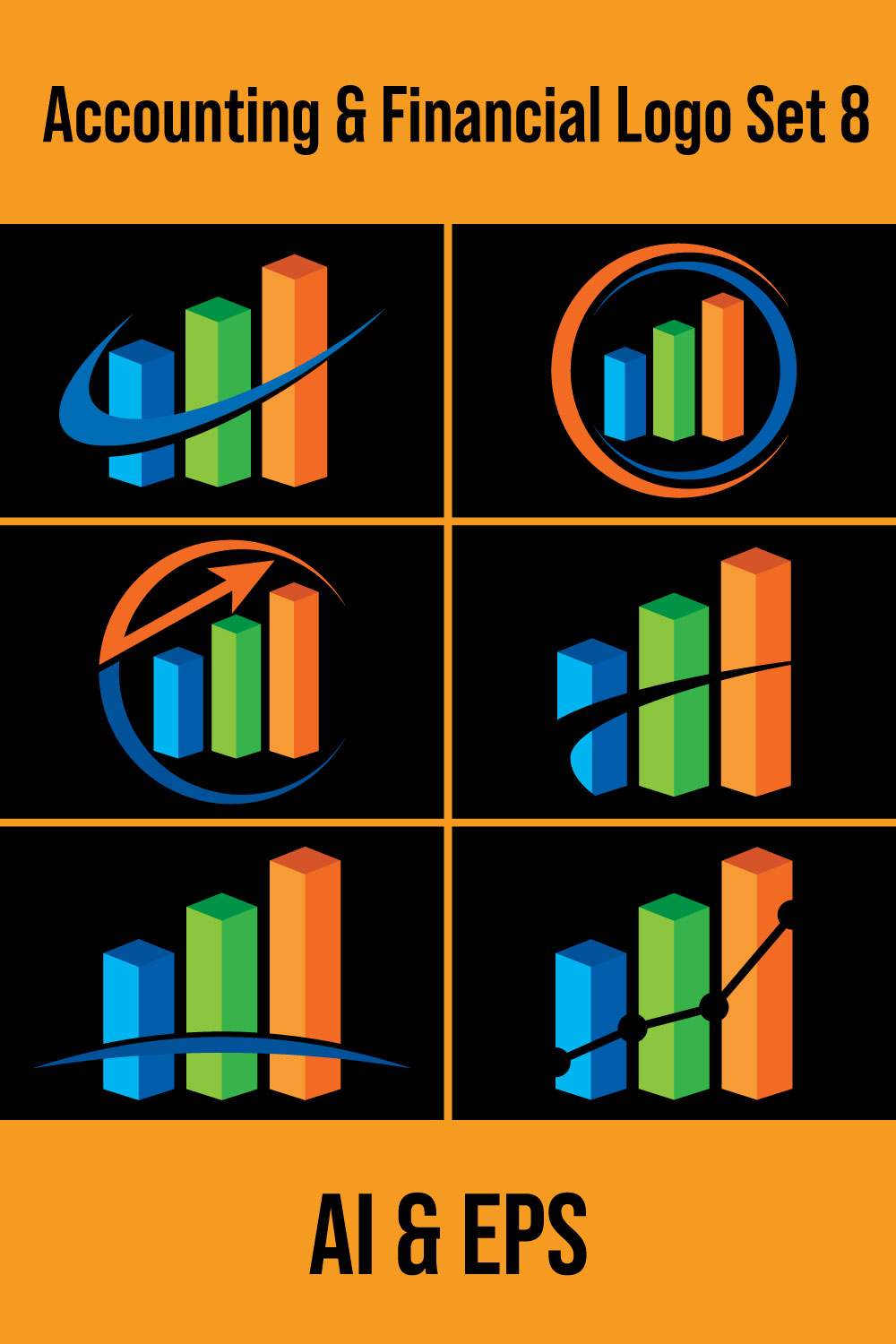 Accounting Logo Coloring Design pinterest image.