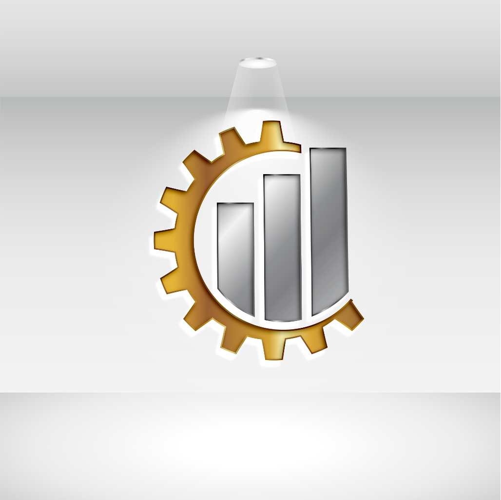 Golden Gear from Finance and Accounting Logo Set.