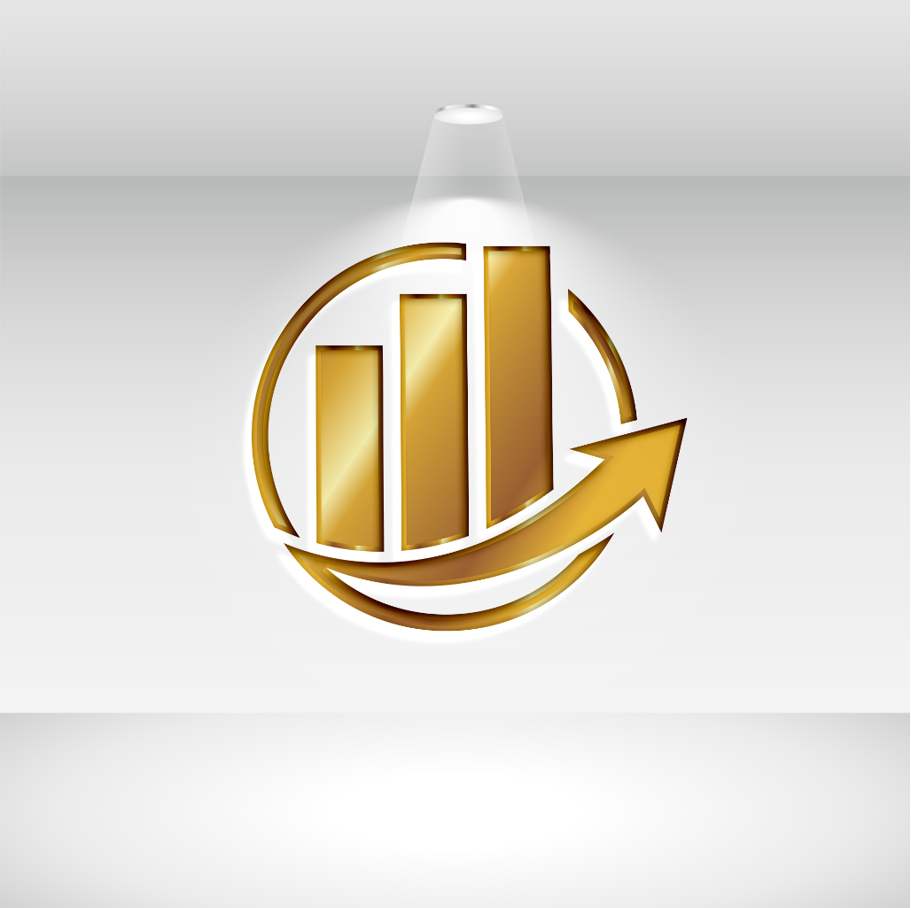 Finance Logo Golden Vector Design Set preview image.