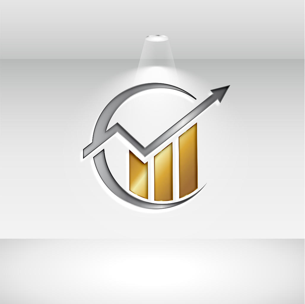 Accounting Logo Silver and Golden Vector Design Set preview image.