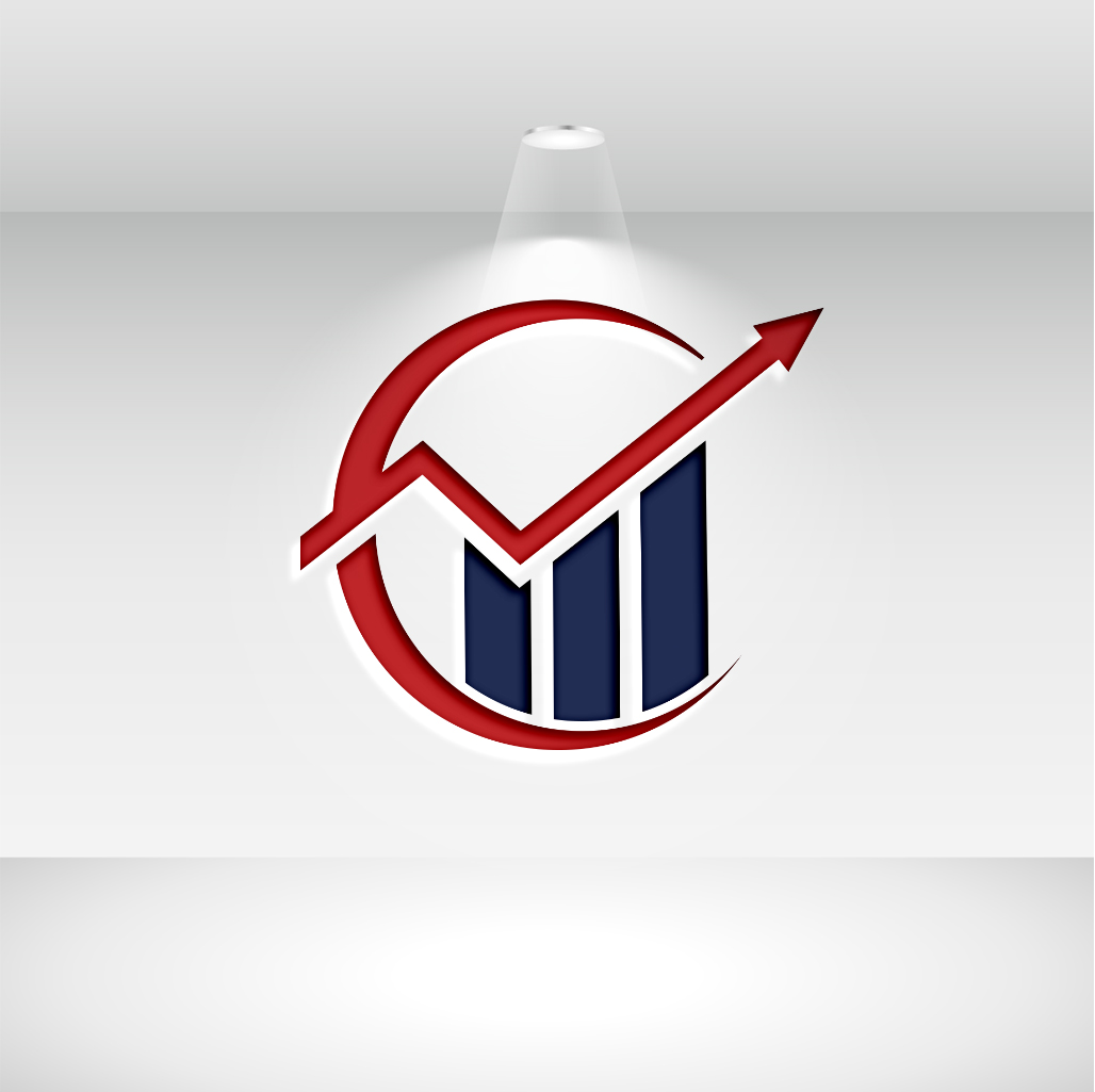 Accounting Logo Blue and Red Vector Design Set preview image.