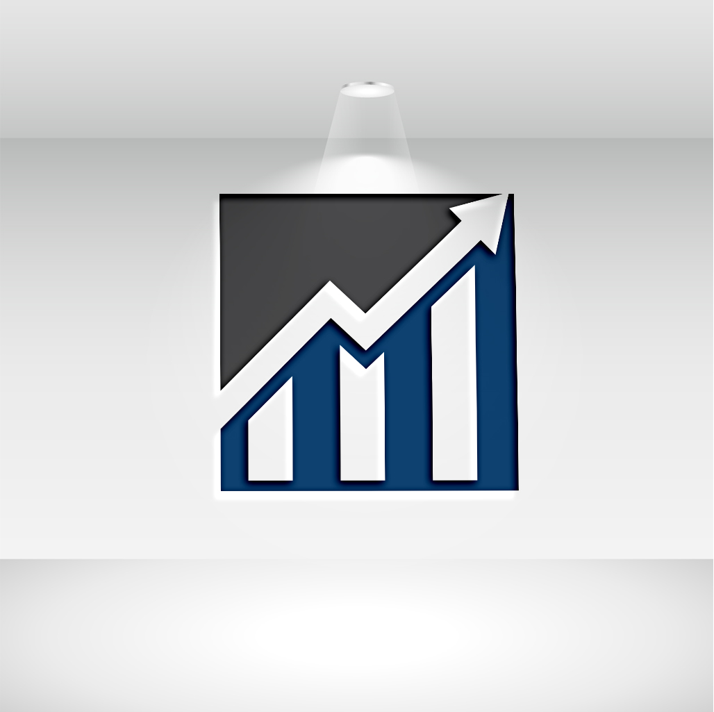 Stylish Accounting Blue Logo Design preview image.