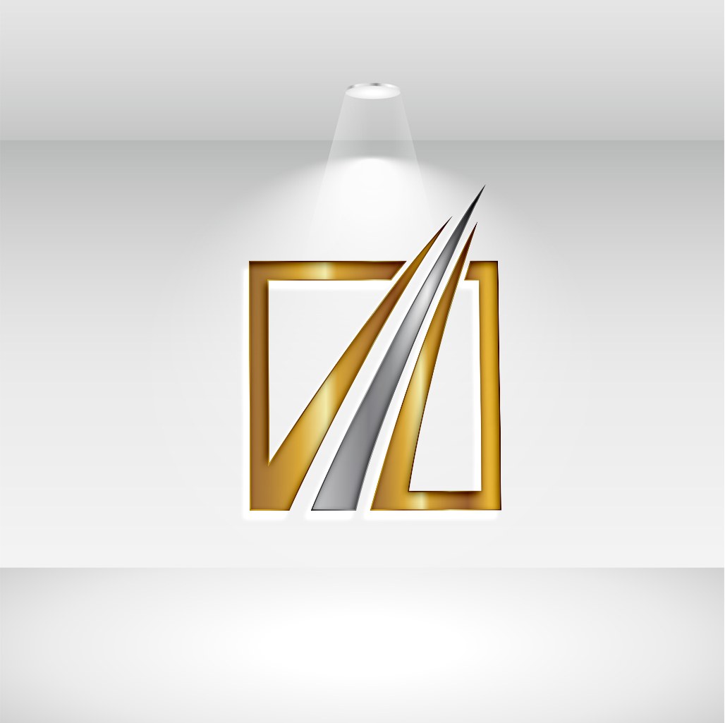 Finance and Accounting Logo Design Set golden square.
