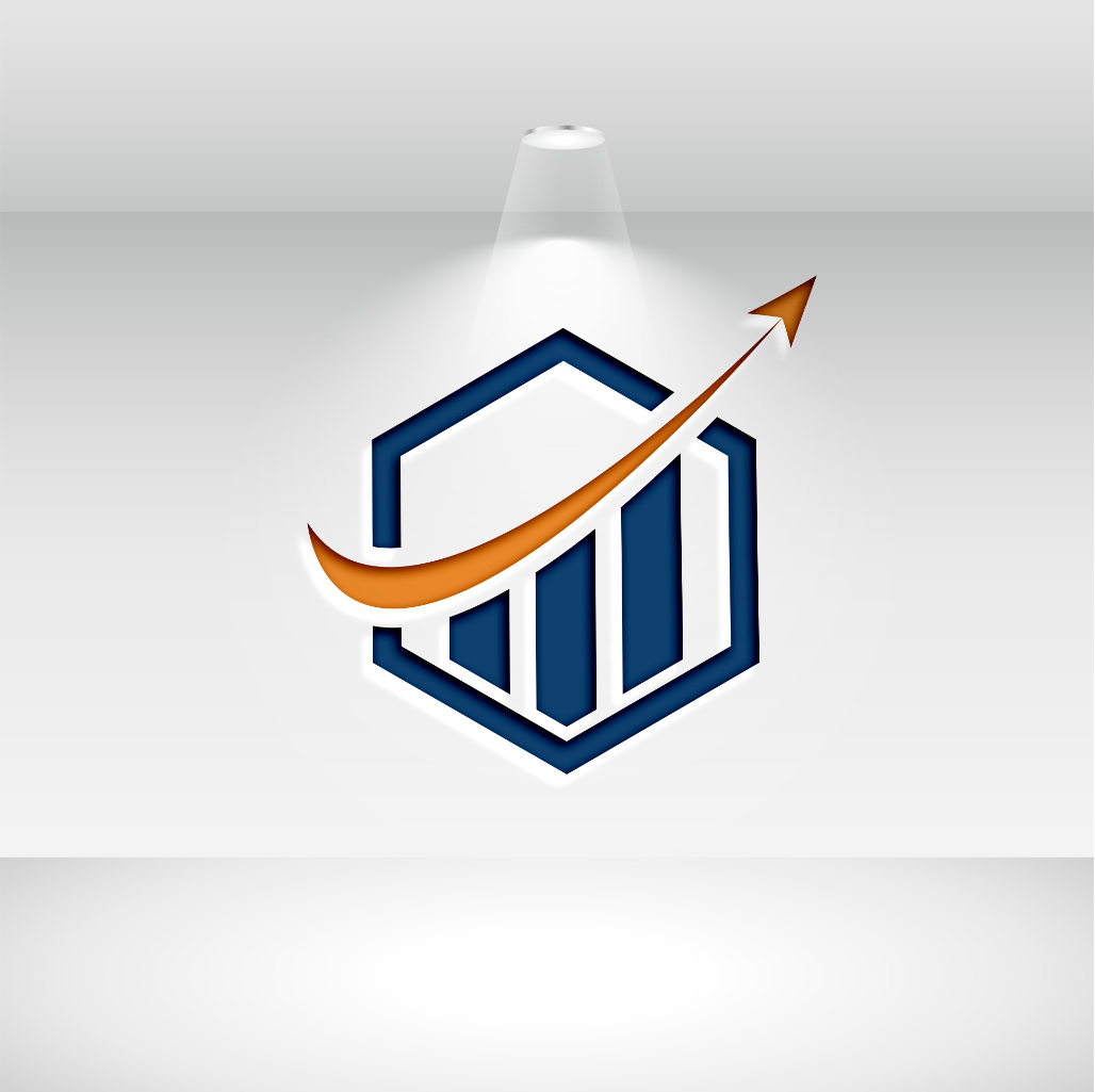 Finance and Accounting Logo Blue Vector Design Set preview image.