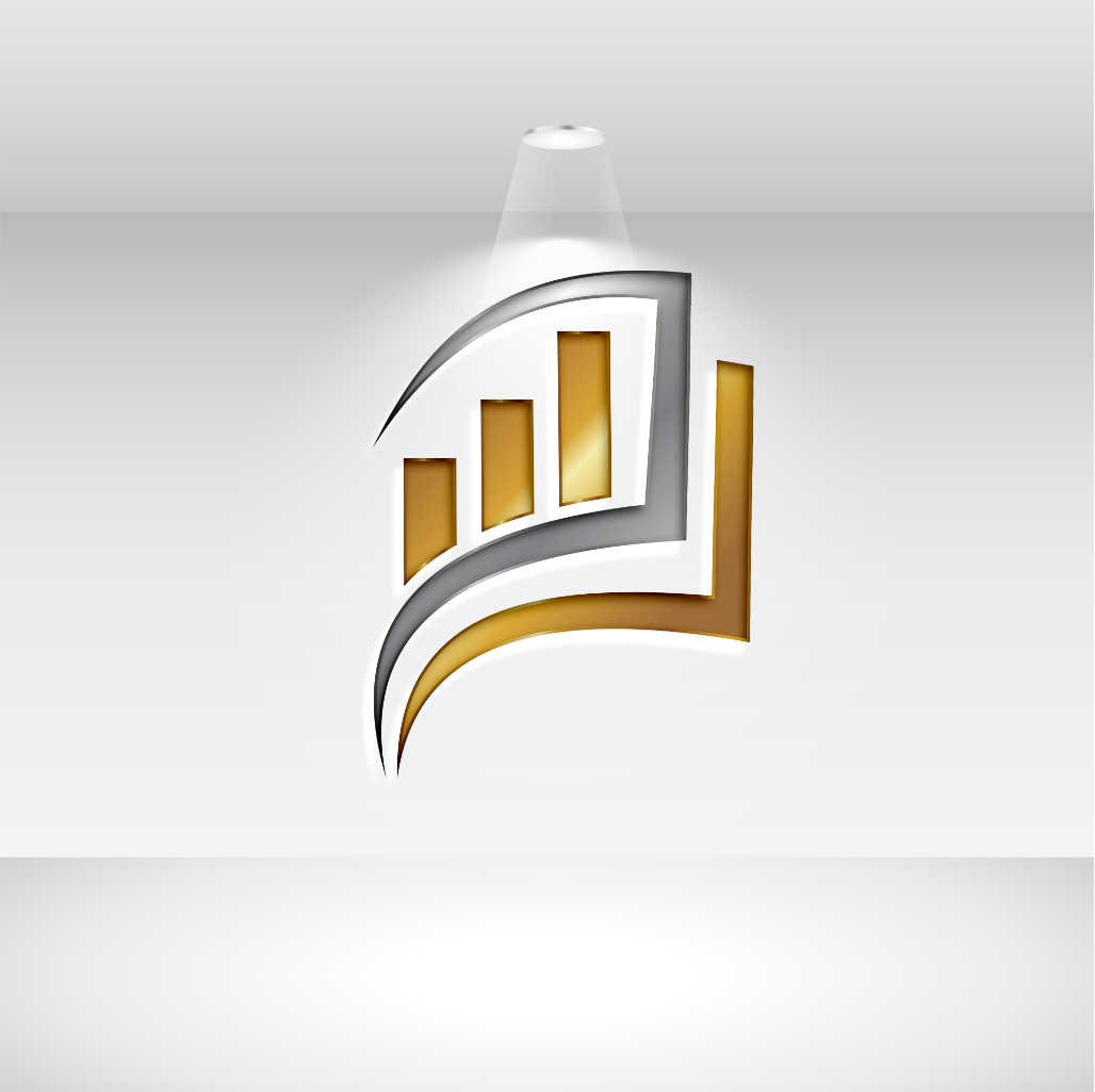 Finance Logo Golden and Silver Vector Design Set preview image.