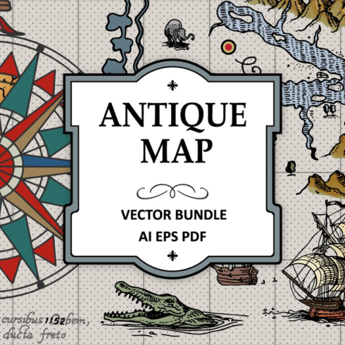 Antique maps vector bundle main image preview.