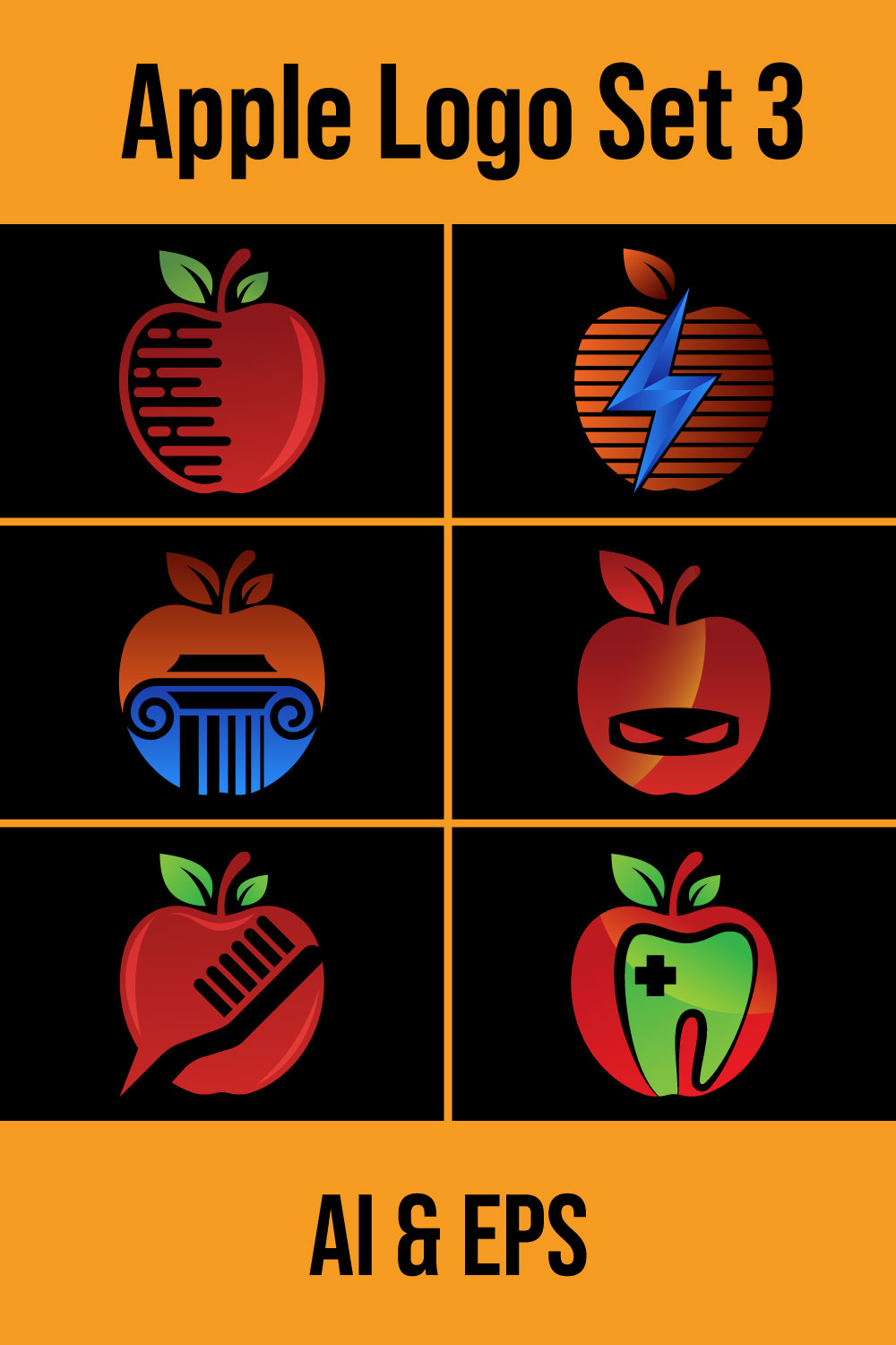 Apple Logo Design Set Pinterest.