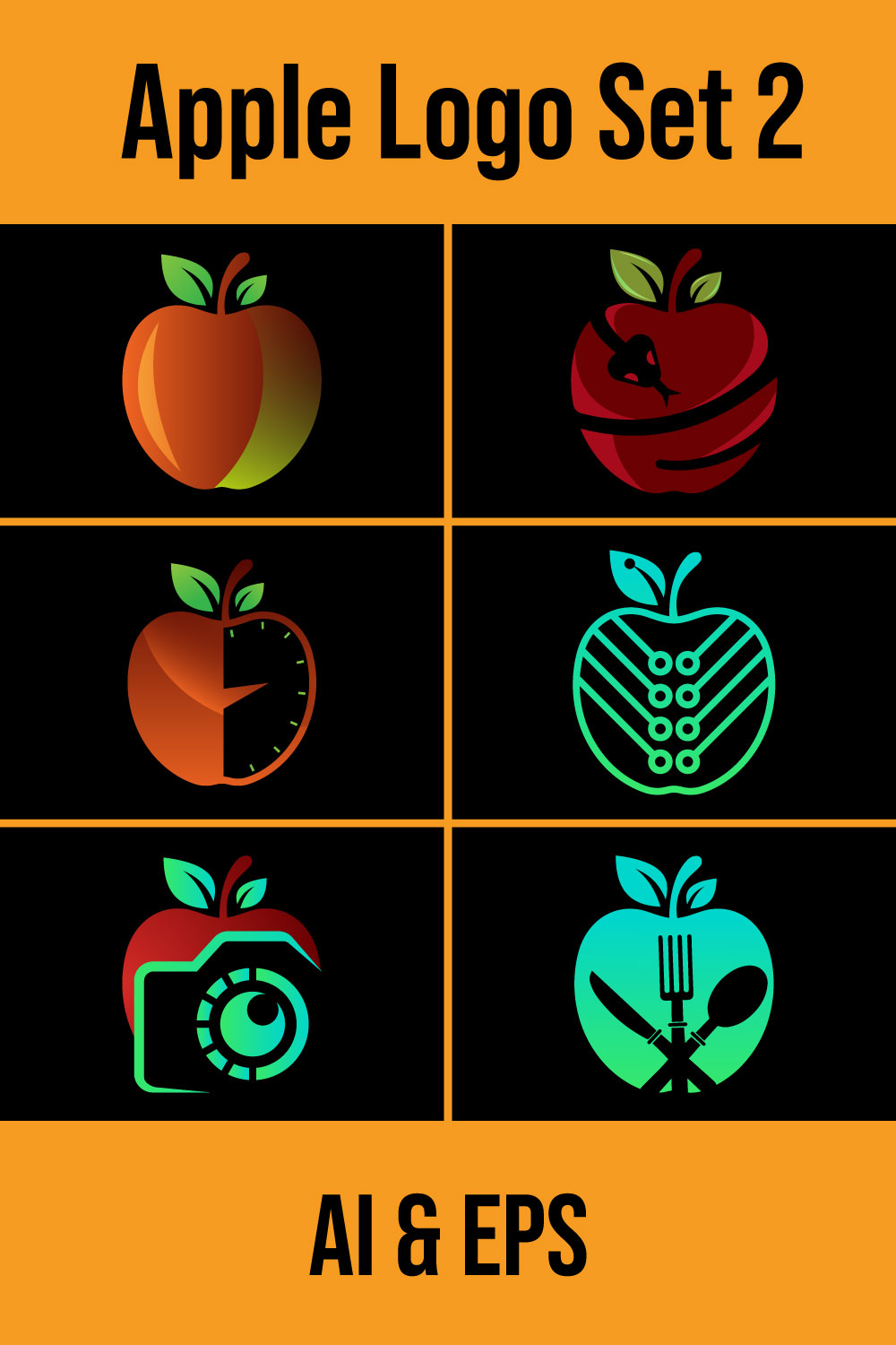 Apple Vector Logo Set Pinterest.