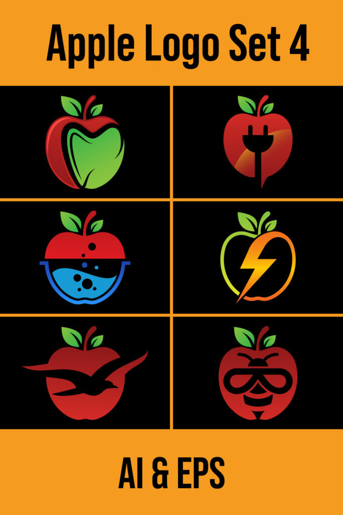 Apple Vector Logo Design Set - MasterBundles