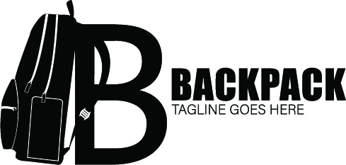 Backpack Logo Black Template preview image.