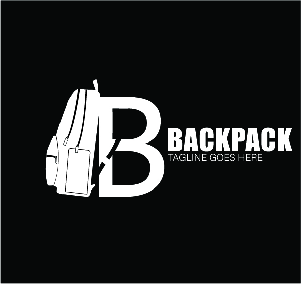 Backpack Logo White Template preview image.