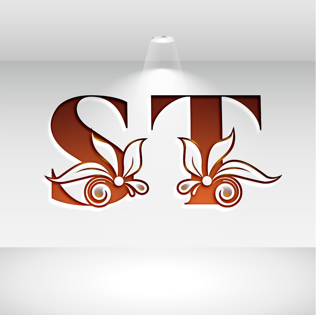 Exquisite depiction of ST letters in floral design