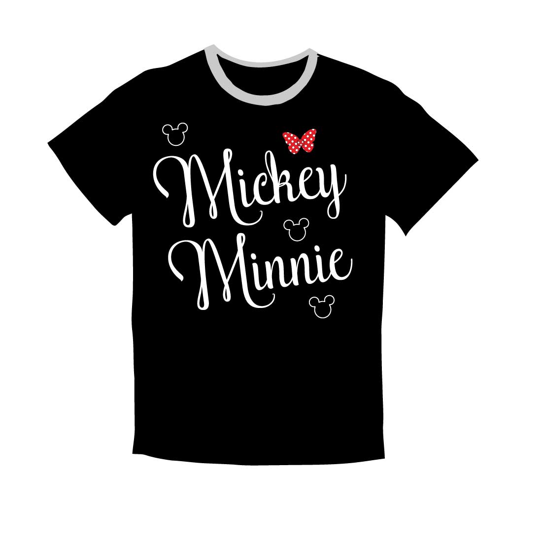 Black t-shirt with cute love lettering.