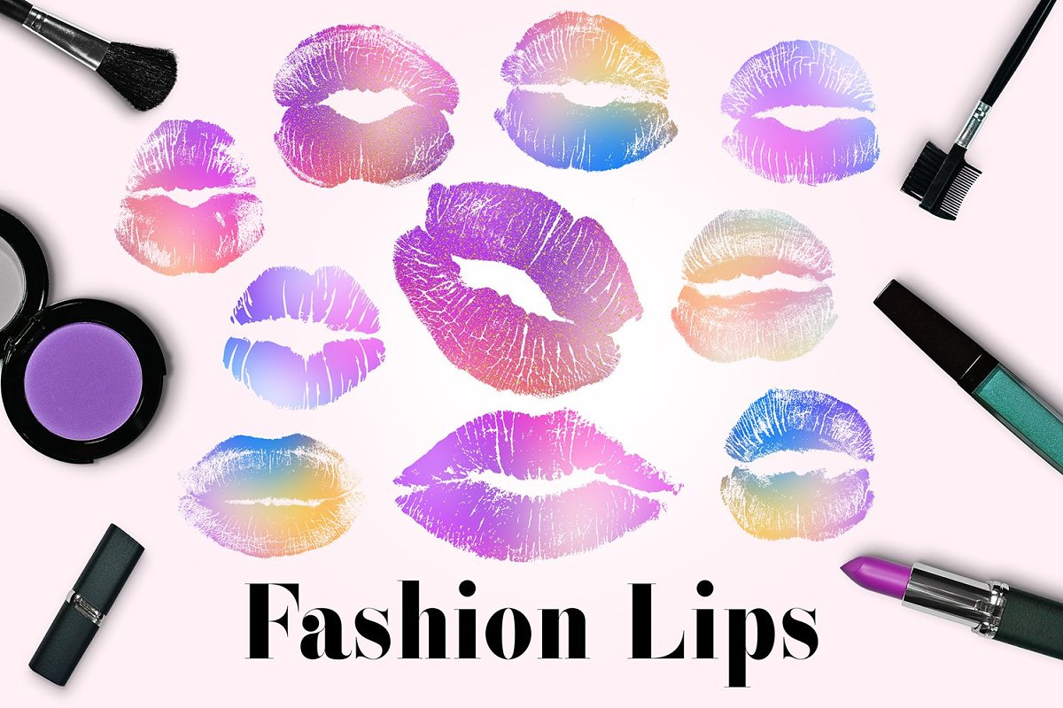 Cover image of Sparkle Lips Clipart.