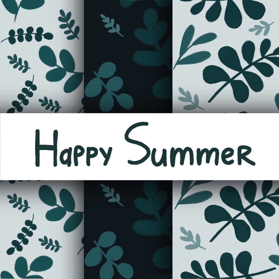 Happy Summer Pattern Set image preview.