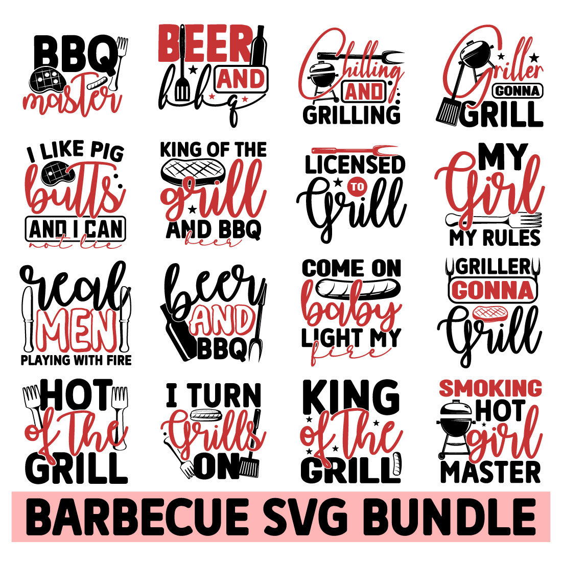 A collection of amazing images for prints on the theme of barbecue